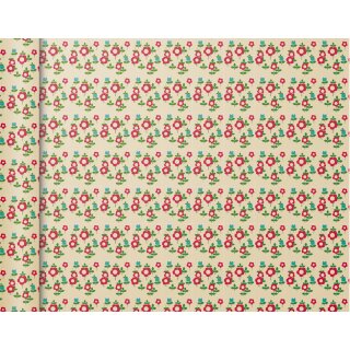 Clairefontaine Geschenkpapier "Tiny Rolls Blumen rot" (B)350 mm x (L)5,0 m