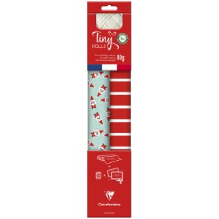 Clairefontaine Weihnachts-Geschenkpapier-Set "Tiny Rolls"