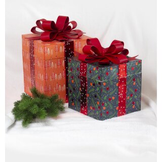 décopatch Pappmaché-Geschenkboxen eckig 2er Set