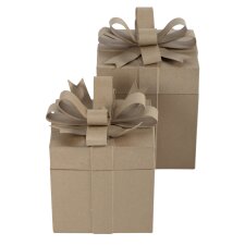 décopatch Pappmaché-Geschenkboxen eckig 2er...