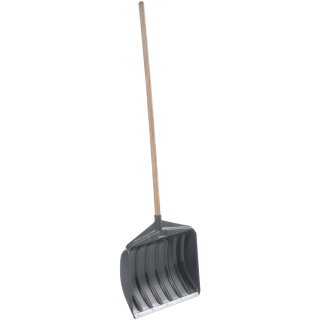 EDA Schneeschaufel mit Holzstiel Breite: 460 mm grau