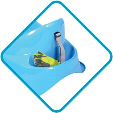 EDA Kleinkinder-Schlitten Bobee Bob Kunststoff blau