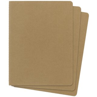 MOLESKINE Notizheft Cahier XL/A4 liniert Karton braun 3 Stück
