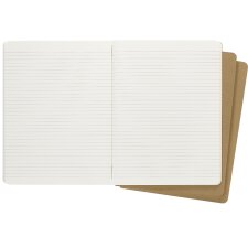 MOLESKINE Notizheft Cahier XL/A4 liniert Karton braun 3...