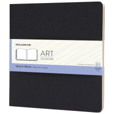 MOLESKINE Skizzenalbum quadratisch 120g/qm Karton schwarz...