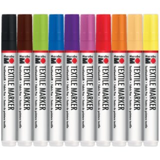 Marabu Textilmarker "Textile Marker" 10er Set