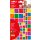 APLI kids Sticker "Quadrat" Metallicfarben farbig sortiert