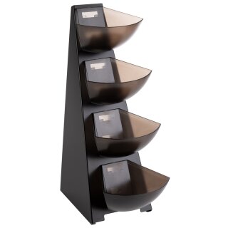 APS Portionsspender MULTI RACK 4-stufig Edelstahl schwarz