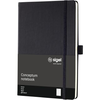 sigel Notizbuch Conceptum DIN A5 liniert schwarz 97 Blatt