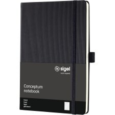 sigel Notizbuch Conceptum DIN A5 liniert schwarz 97 Blatt