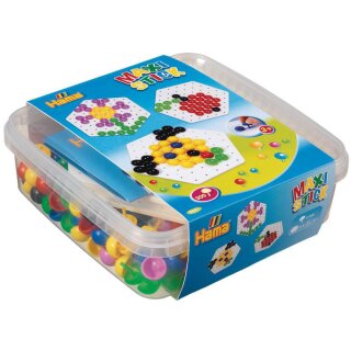 Hama Maxi Stick Stecker + Lochplatten in Kunststoffbox