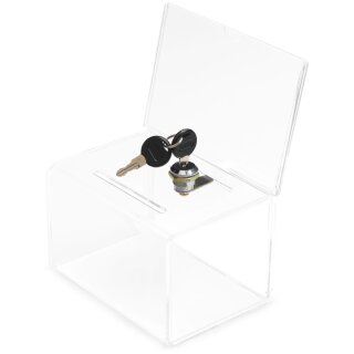 deflecto Aktionsbox aus Acryl abschließbar glasklar