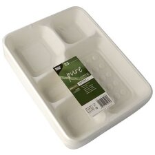 PAPSTAR Zuckerrohr-Menü-Tray "pure"...