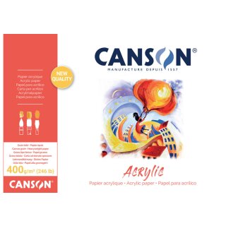 CANSON Zeichenpapierblock "Acrylic" 500 x 700 mm 400 g/qm 10 Blatt
