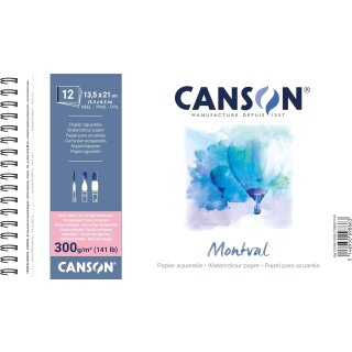 CANSON Zeichenpapierblock "Montval" 135 x 210 mm 300 g/qm 12 Blatt