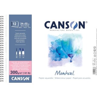 CANSON Zeichenpapierblock "Montval" 240 x 320 mm 300 g/qm 12 Blatt