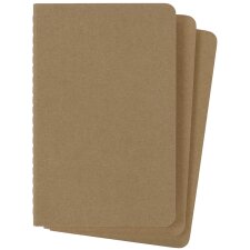 MOLESKINE Notizheft Cahier P/A6 liniert Karton braun 3...