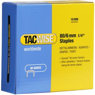 TACWISE Heftklammern 80/6 mm verzinkt 10.000 Stück