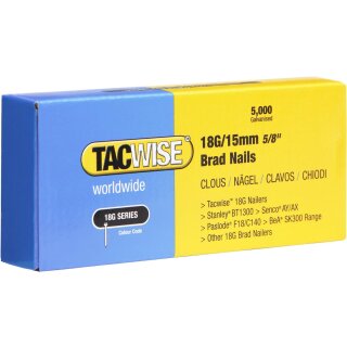 TACWISE Stiftnägel 18G/15 mm verzinkt 5.000 Stück