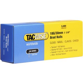 TACWISE Stiftnägel 18G/30 mm verzinkt 5.000 Stück