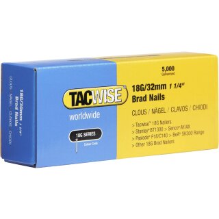 TACWISE Stiftnägel 18G/32 mm verzinkt 5.000 Stück