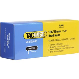 TACWISE Stiftnägel 18G/35 mm verzinkt 5.000 Stück