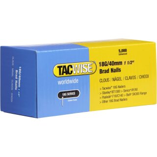 TACWISE Stiftnägel 18G/40 mm verzinkt 5.000 Stück
