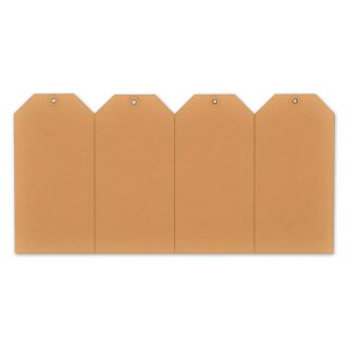 rillprint Warenanhänger 75 x 150 mm kraft braun