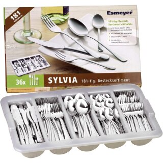 Esmeyer 181-teiliges Besteck "SYLVIA" aus Chrom-Edelstahl
