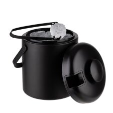 APS Eiskühler-Set aus Edelstahl 1,3 Liter schwarz...