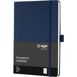sigel Notizbuch Conceptum DIN A5 kariert blau 97 Blatt