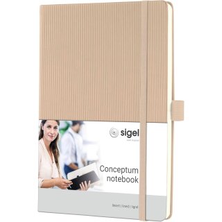 sigel Notizbuch Conceptum DIN A5 liniert beige 97 Blatt