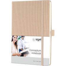 sigel Notizbuch Conceptum DIN A5 liniert beige 97 Blatt
