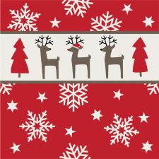 PAPSTAR Weihnachts-Motivservietten "Golden Deer"