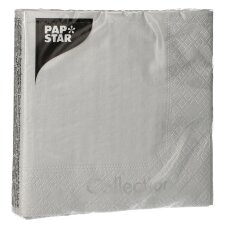 PAPSTAR Weihnachts-Serviette 330 x 330 mm silber