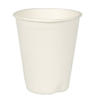 PAPSTAR Zuckerrohr-Trinkbecher "pure" 0,2 l weiß 40er
