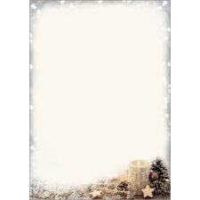 sigel Weihnachts-Motiv-Papier "Beige Christmas...