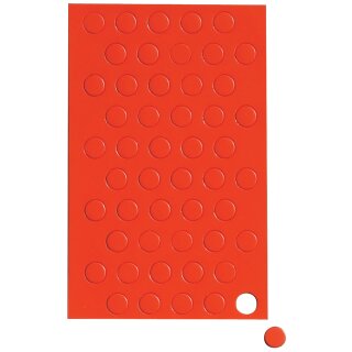 MAUL Magnetsymbol Kreis Durchmesser: 10 mm rot 1 Bogen à 50 Stück