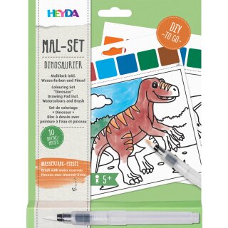 HEYDA Wasserfarben-Malset "Dinosaurier" 10 Motive