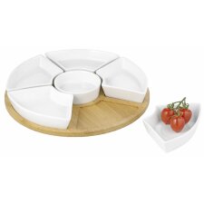 Esmeyer Servierset SUSAN aus Holz/Porzellan 7-teilig