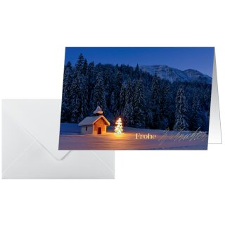 sigel Weihnachtskarte "Christmas Chapel" A6 quer (A5)