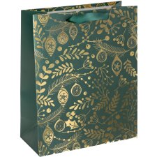 sigel Weihnachts-Geschenktüte "Golden ornaments...