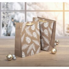sigel Weihnachts-Geschenktüte "Pine cones and...