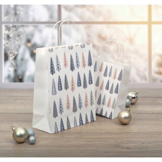 sigel Weihnachts-Geschenktüte "Pine trees" klein
