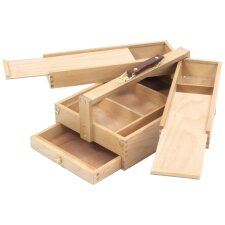 kangaro Künstler-Utensilienbox 3 Etagen Buchenholz