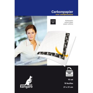 kangaro Kohlepapier DIN A4+ 10 Blatt schwarz