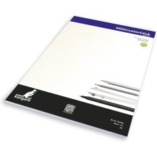 kangaro Millimeterpapier-Block DIN A3 80 g/qm 25 Blatt