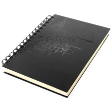 kangaro Spiral-Skizzenbuch Design DIN A5 80 Blatt schwarz