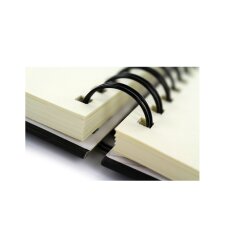 kangaro Spiral-Skizzenbuch Design DIN A5 80 Blatt schwarz