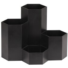 WEDO Multiköcher HONEYCOMB 4 Fächer PP schwarz